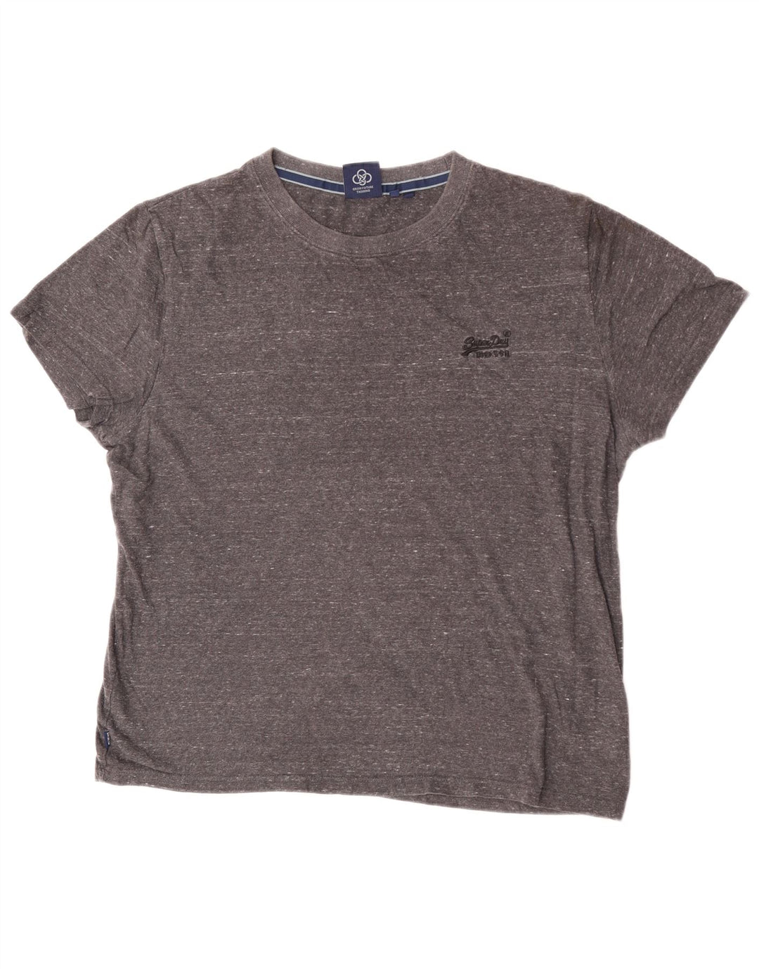 Superdry Mens T-Shirt Top XL Grey Flecked Cotton