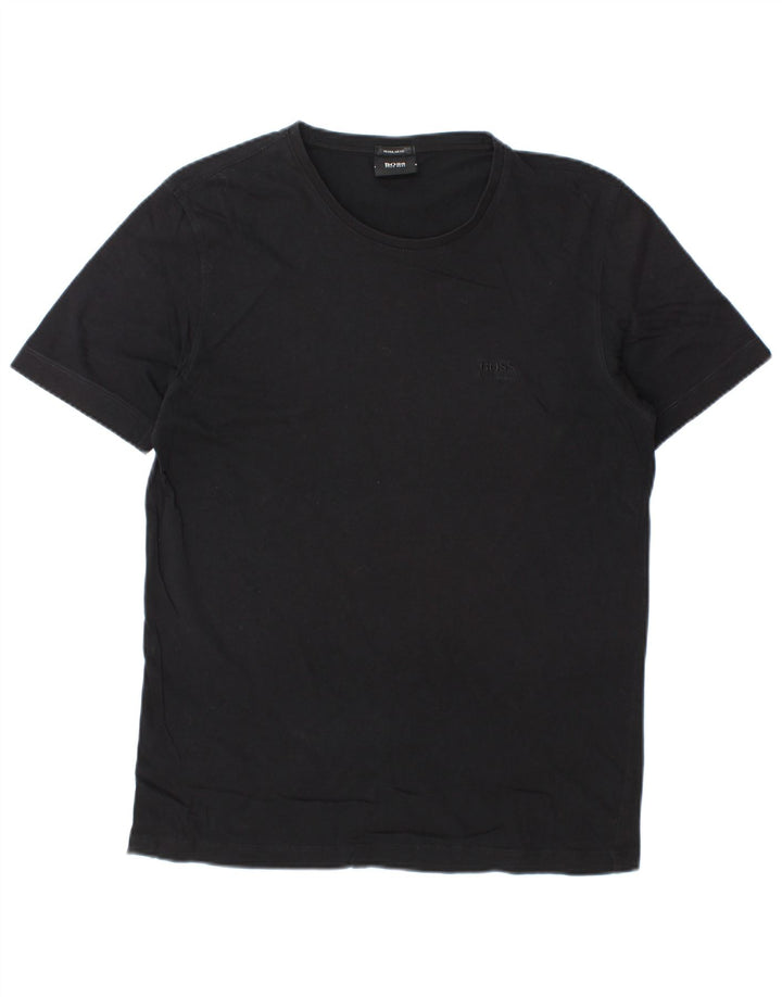 Hugo Boss Mens Regular Fit T-Shirt Top Medium Black