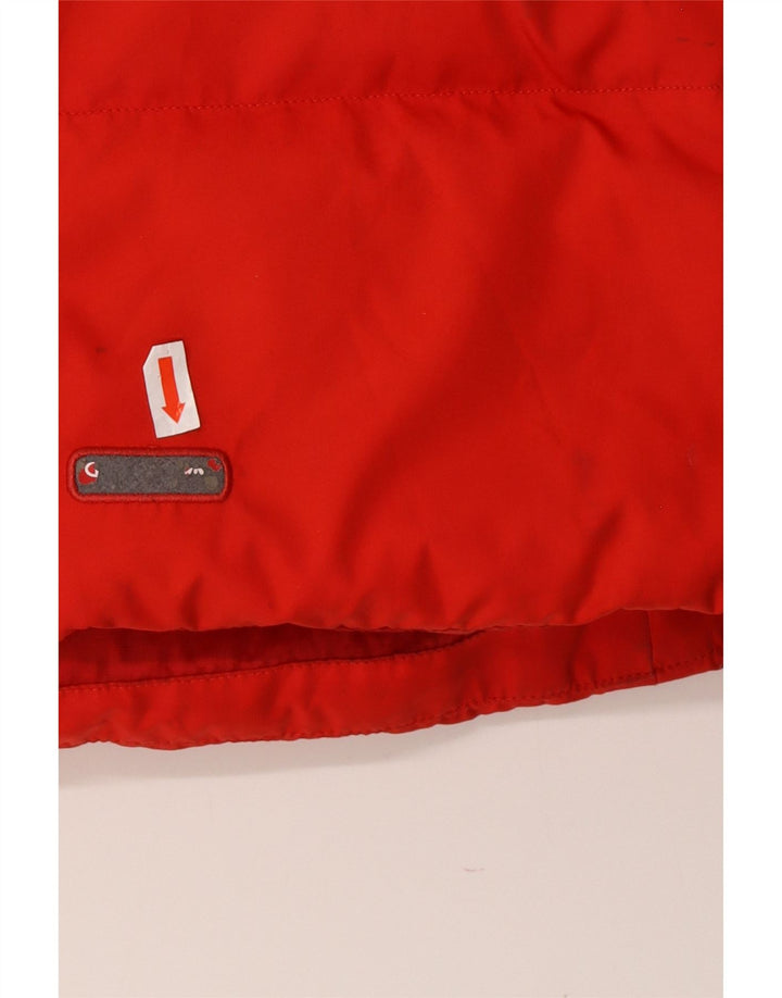 CHAMPION Womens Padded Gilet UK 16 Large Red Polyester