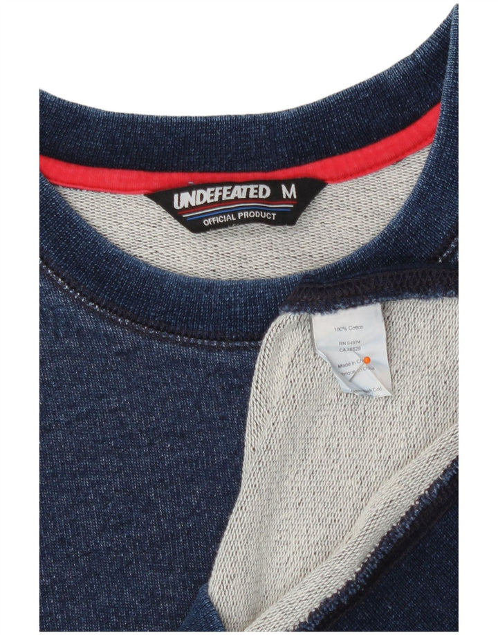 Undefeated Mens Graphic Sweatshirt Jumper Medium Navy Blue Cotton