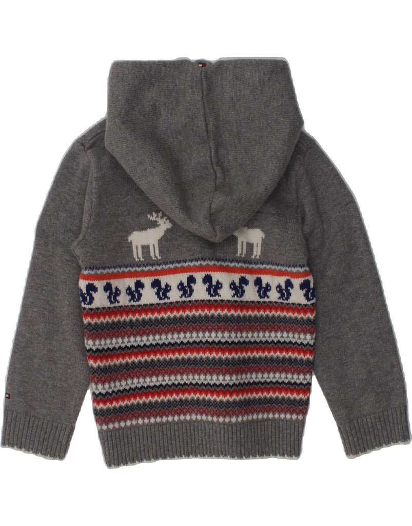 TOMMY HILFIGER Baby Girls Hooded Cardigan Sweater 12-18 Months Grey | Vintage Tommy Hilfiger | Thrift | Second-Hand Tommy Hilfiger | Used Clothing | Messina Hembry 