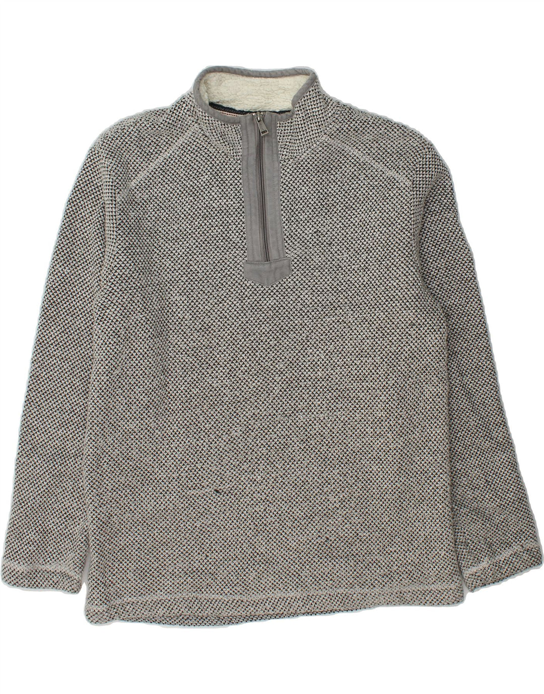ORVIS Mens Zip Neck Sweatshirt Jumper Medium Grey Polyester Vintage Orvis and Second-Hand Orvis from Messina Hembry 