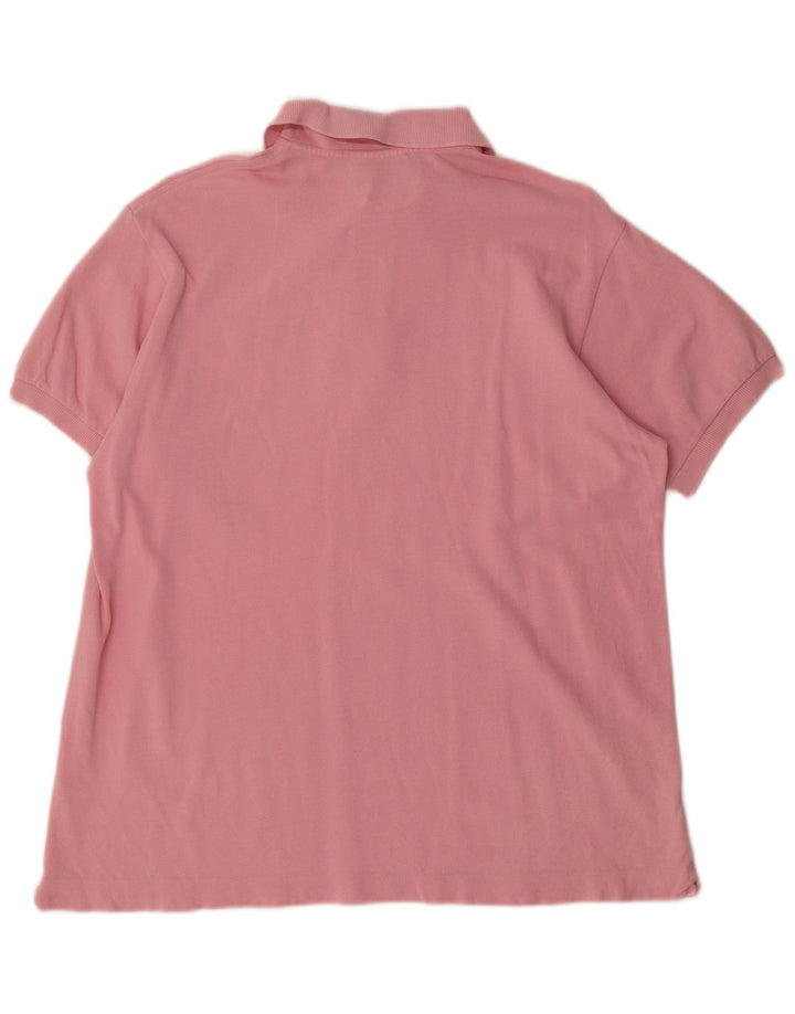 Lacoste Mens Polo Shirt Size 5 Large Pink Cotton