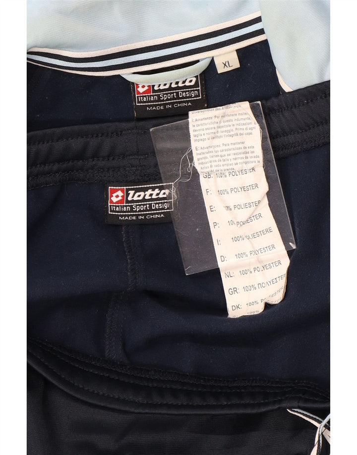 LOTTO Womens Full Tracksuit UK 18 XL Navy Blue Colourblock Polyester