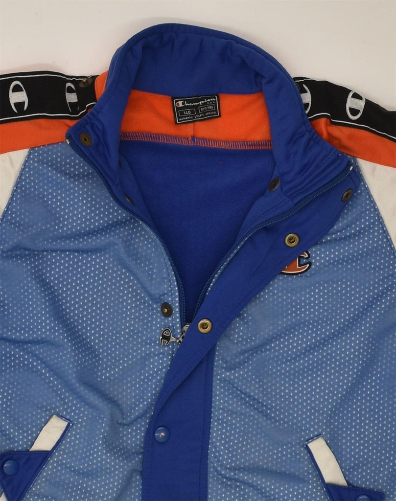 CHAMPION Boys Tracksuit Top Jacket 9-10 Years Blue Colourblock | Vintage Champion | Thrift | Second-Hand Champion | Used Clothing | Messina Hembry 