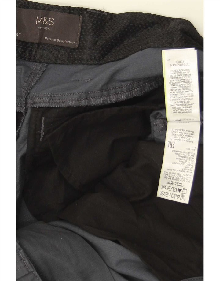 Marks & Spencer Mens Cargo Shorts W34 Large Grey Cotton