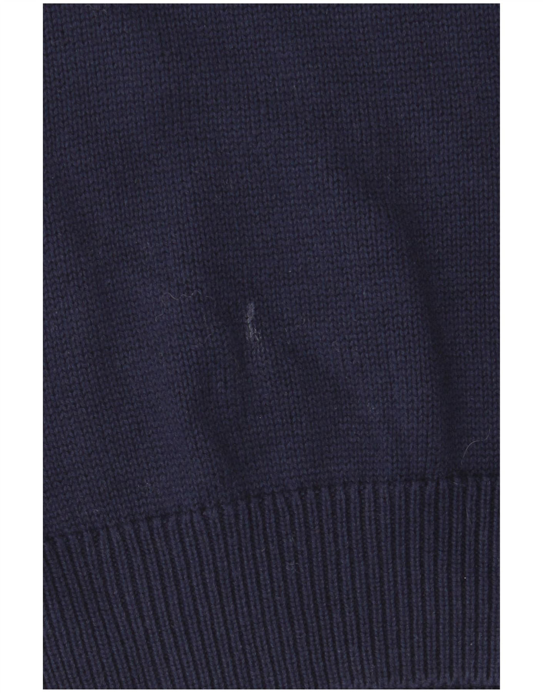 Wrangler Mens Zip Neck Jumper Sweater Small Navy Blue Cotton