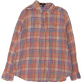 Chaps Womens Flannel Shirt UK 16 Large Pink Check Cotton