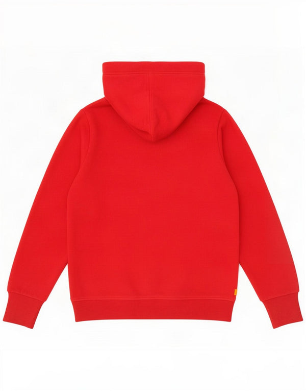 Superdry Womens Zip Hoodie Sweater UK 14 Medium Red Cotton