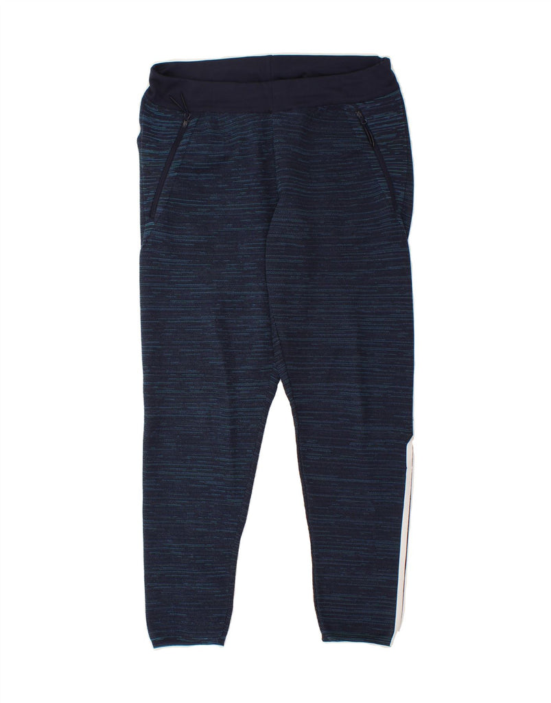 ADIDAS Womens Tracksuit Trousers UK 12/14 Medium  Navy Blue Pinstripe Vintage Adidas and Second-Hand Adidas from Messina Hembry 