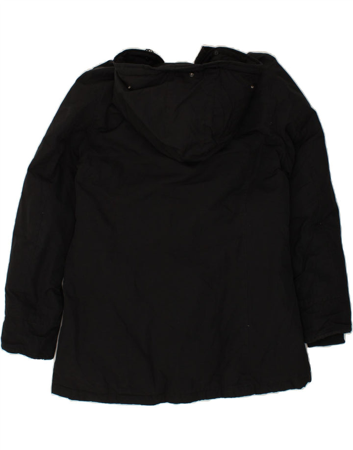 CHAMPION Womens Hooded Padded Jacket EU 42 Large Black Polyester Vintage Champion and Second-Hand Champion from Messina Hembry 