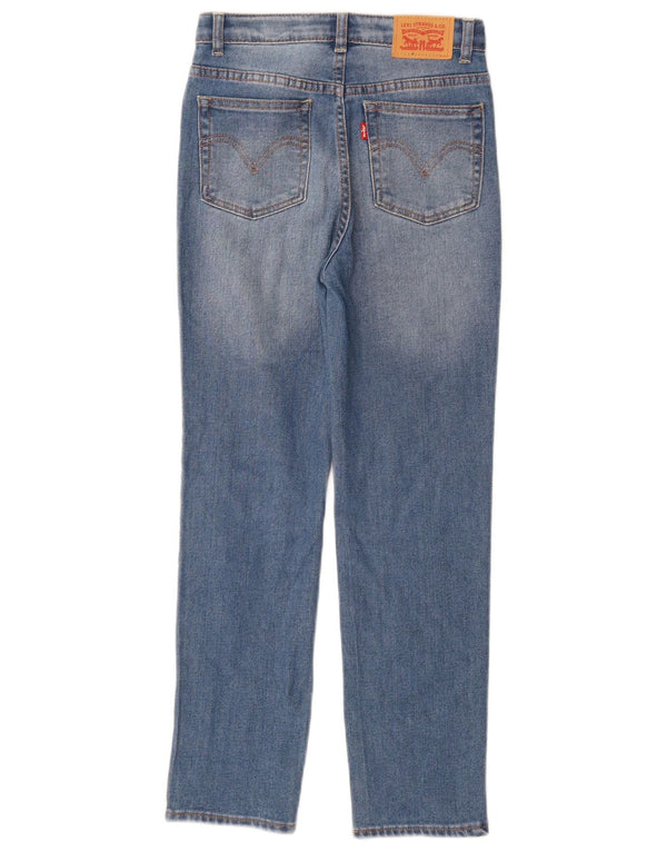 Levi's Girls Ribcage Straight Jeans 9-10 Years W24 L25 Blue Cotton