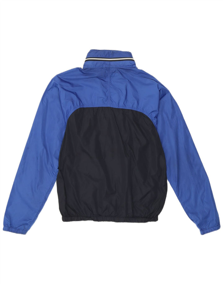 CALVIN KLEIN JEANS Mens Graphic Rain Jacket UK 38 Medium Blue Colourblock