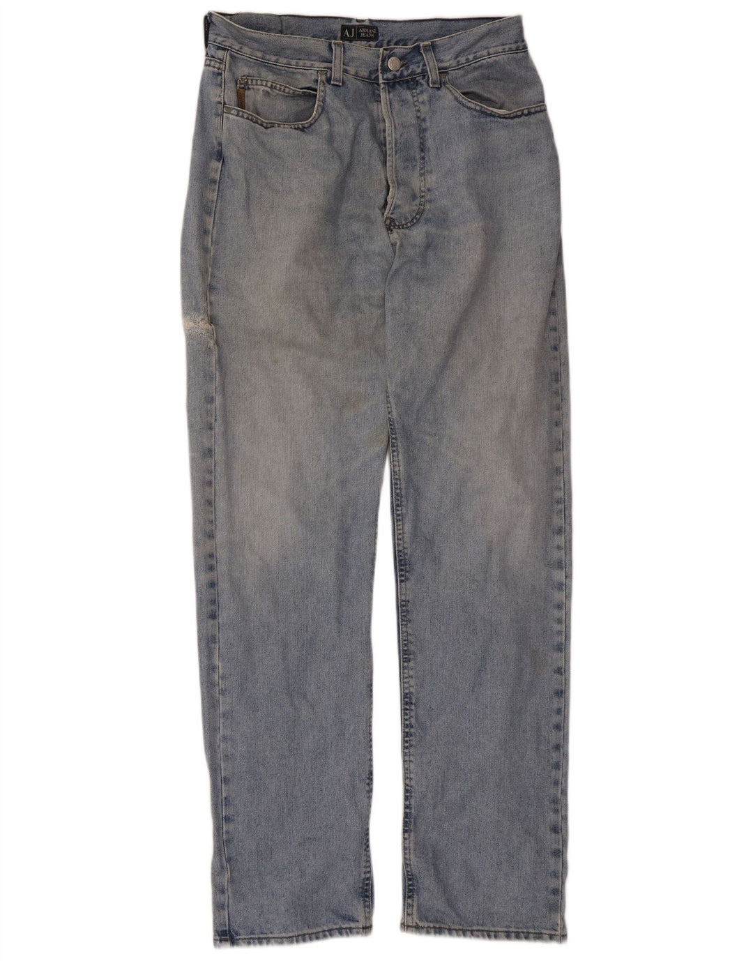 Armani Womens Straight Jeans W34 L33 Blue Cotton