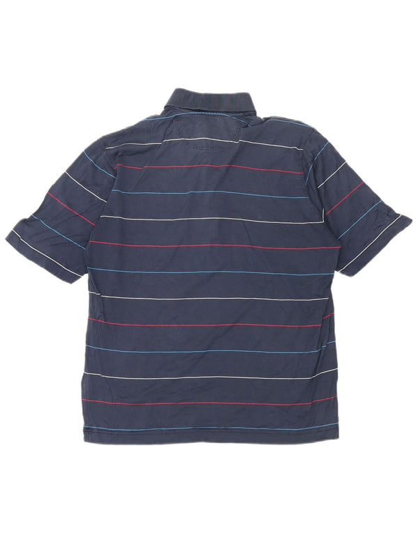 PAUL & SHARK Mens Polo Shirt Medium Navy Blue Striped