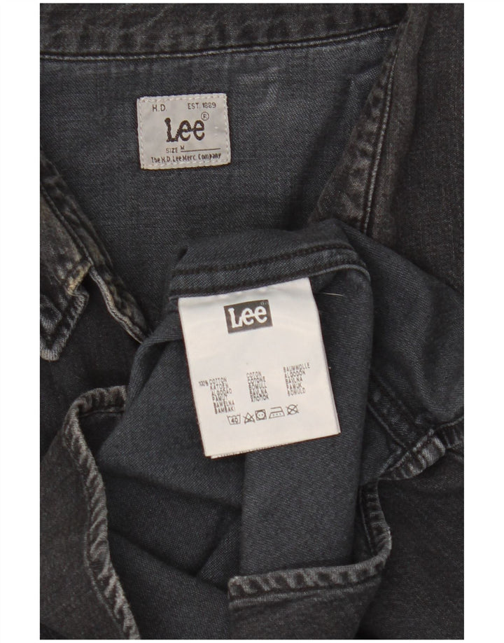 LEE Mens Denim Shirt Medium Black Cotton
