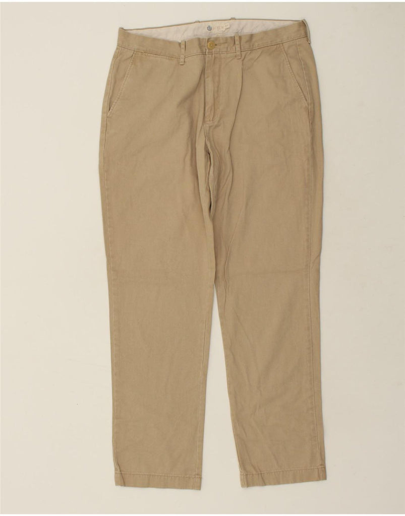 J. CREW Mens Straight Chino Trousers W35 L32  Beige Cotton | Vintage J. Crew | Thrift | Second-Hand J. Crew | Used Clothing | Messina Hembry 