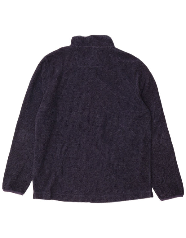 WEIRD FISH Mens Zip Neck Sweatshirt Jumper XL Navy Blue Polyester