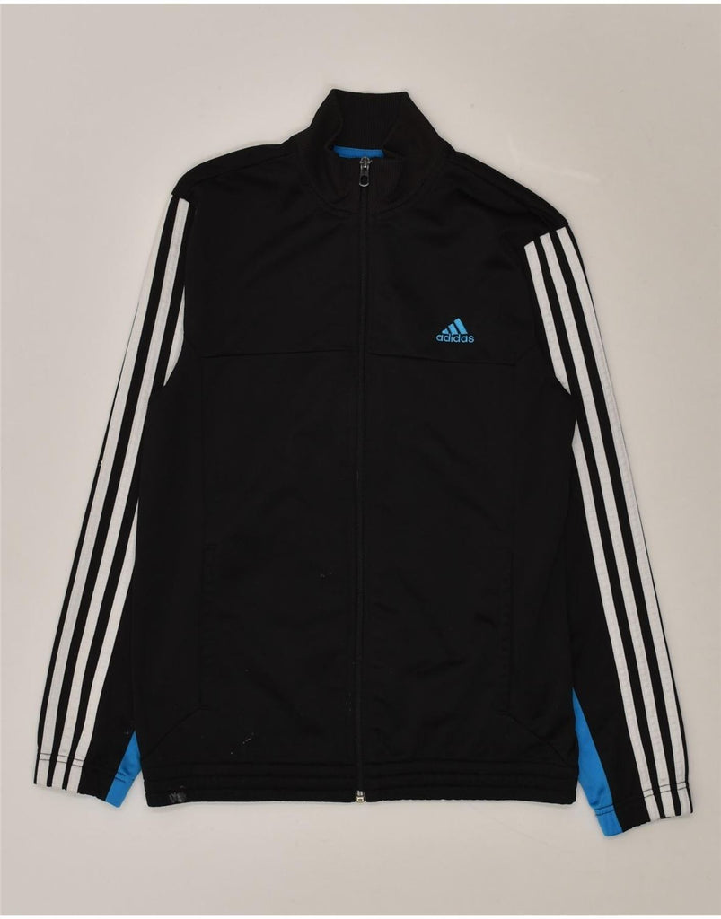 ADIDAS Boys Tracksuit Top Jacket 13-14 Years Black | Vintage Adidas | Thrift | Second-Hand Adidas | Used Clothing | Messina Hembry 