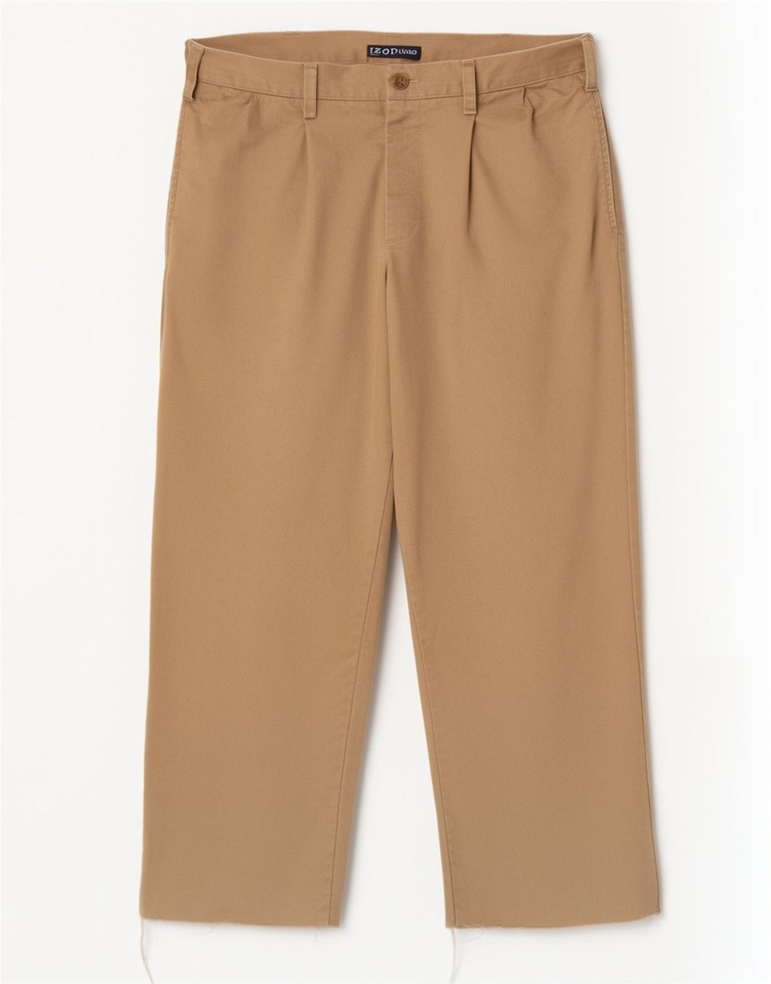 Izod Mens Pegged Cropped Trousers W32 L25 Beige Cotton