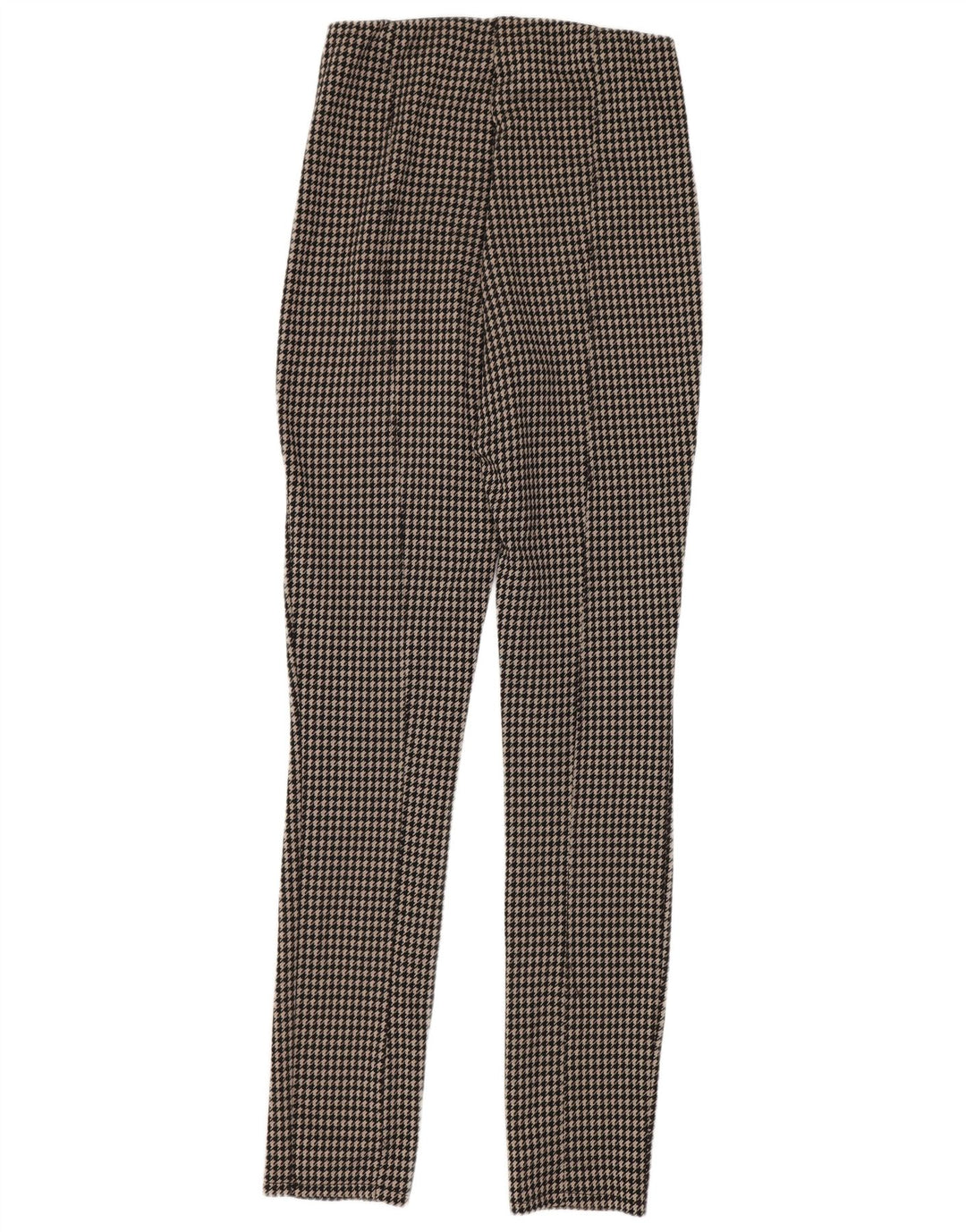 Zara Womens Leggings UK 14 Medium Black Houndstooth