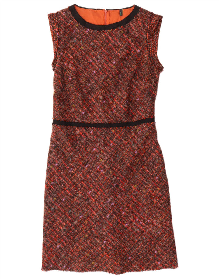 Benetton Womens Sleeveless Sheath Dress UK 12 Medium Multicoloured Flecked