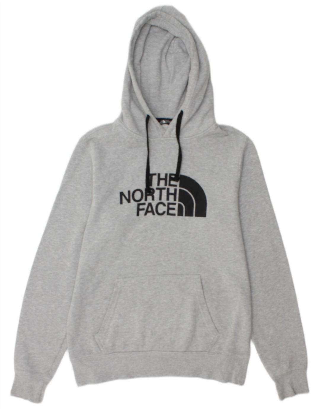 THE NORTH FACE Mens Graphic Hoodie Jumper Small Grey Cotton