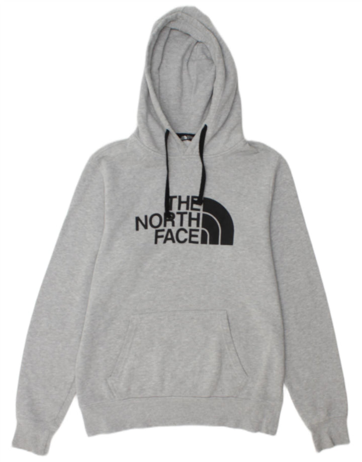 THE NORTH FACE Mens Graphic Hoodie Jumper Small Grey Cotton