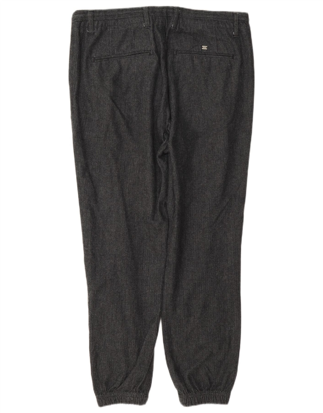 Massimo Dutti Mens Chino Trousers EU 42 Large W32 L28 Grey Herringbone