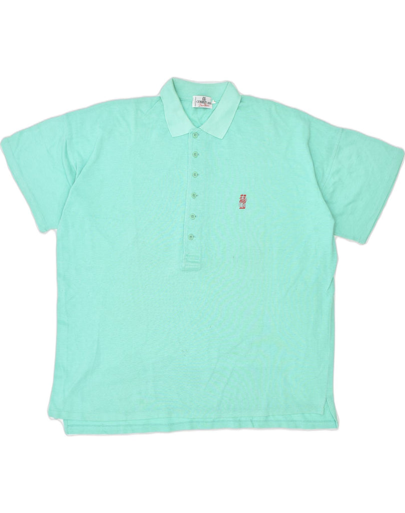 CERRUTI Mens Polo Shirt XL Green Cotton | Vintage | Thrift | Second-Hand | Used Clothing | Messina Hembry 