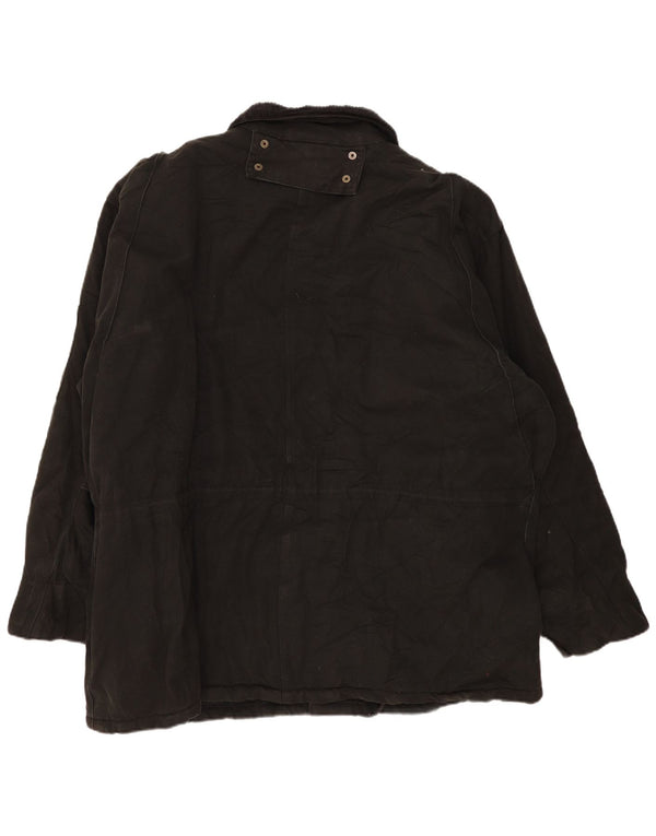 Old Mill Mens Windbreaker Jacket UK 44 2XL Black Cotton