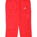 PUMA Mens Straight Cargo Trousers W36 L28  Red