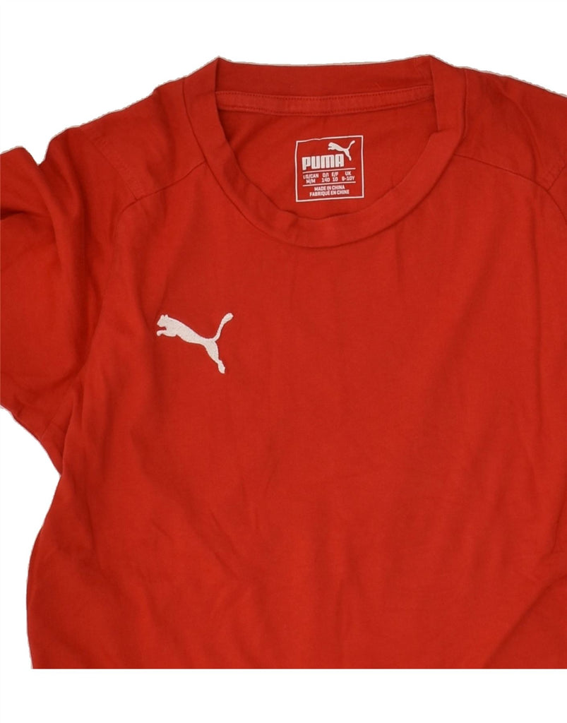 PUMA Boys T-Shirt Top 8-9 Years  Red Cotton | Vintage Puma | Thrift | Second-Hand Puma | Used Clothing | Messina Hembry 