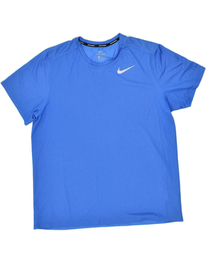 NIKE Mens Dri Fit T-Shirt Top XL Blue Polyester | Vintage Nike | Thrift | Second-Hand Nike | Used Clothing | Messina Hembry 