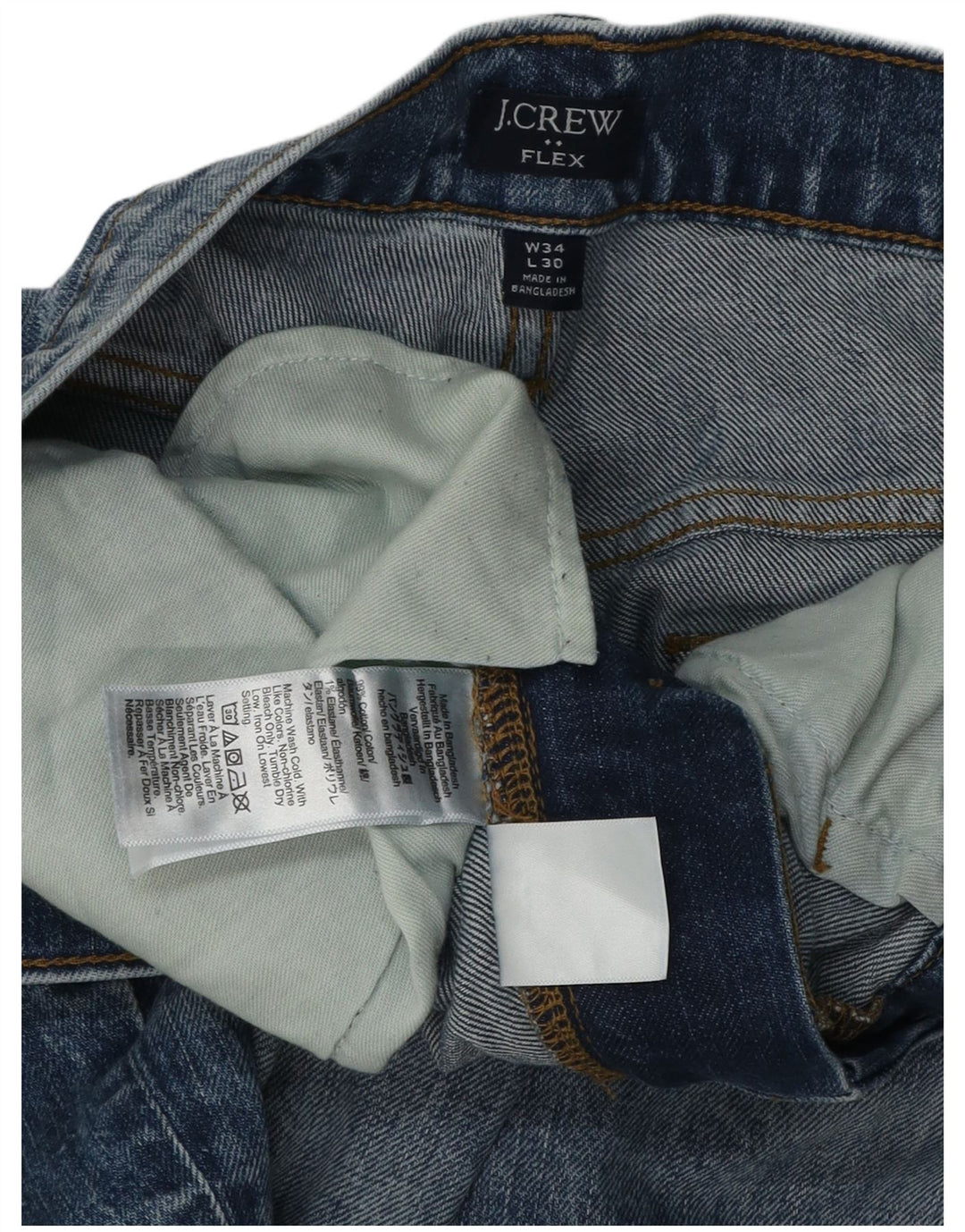 J. Crew Mens Slim Jeans W34 L28 Blue Cotton