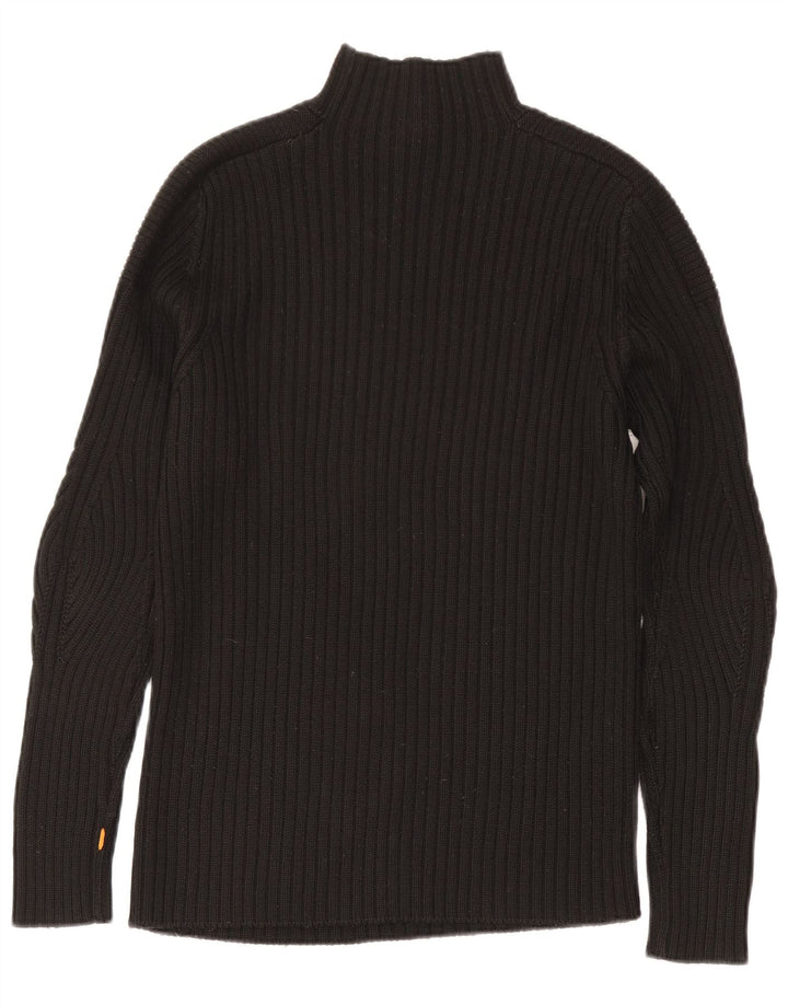 Hugo Boss Mens Turtle Neck Jumper Sweater Large Black Wool