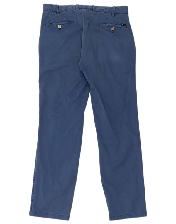 Gant Mens Straight Chino Trousers IT 48 Medium W33 L31 Blue Cotton