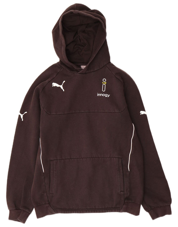 Puma Boys Graphic Hoodie Jumper 15-16 Years 2XL Black Polyester
