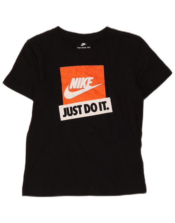 Nike Boys Athletic Cut Graphic T-Shirt Top 5-6 Years Medium Black Cotton