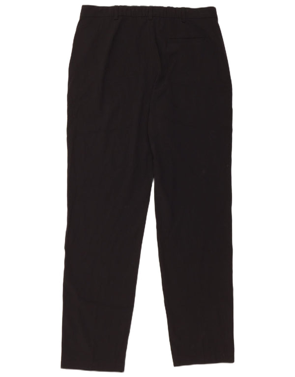 Marks & Spencer Womens Straight Suit Trousers UK 14 Large W32 L30 Black
