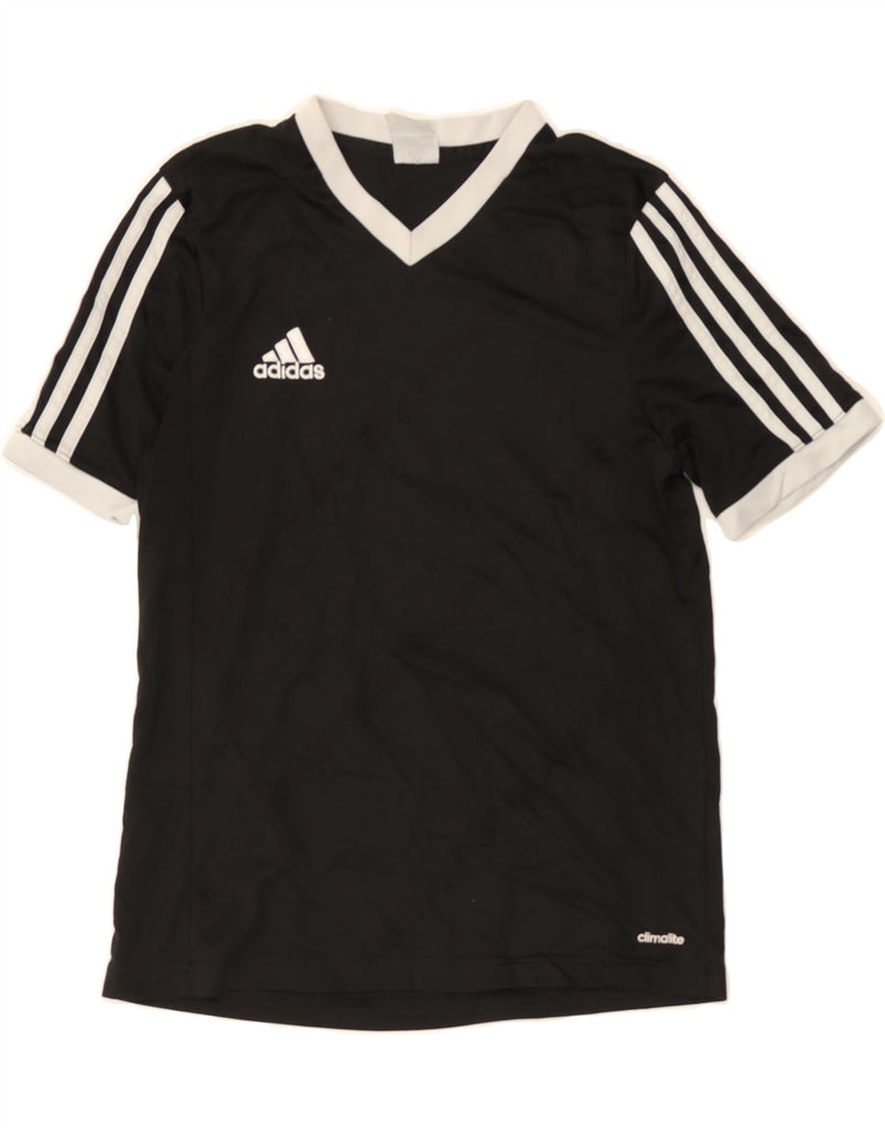 ADIDAS Boys Climalite T-Shirt Top 13-14 Years Black Vintage Adidas and Second-Hand Adidas from Messina Hembry 