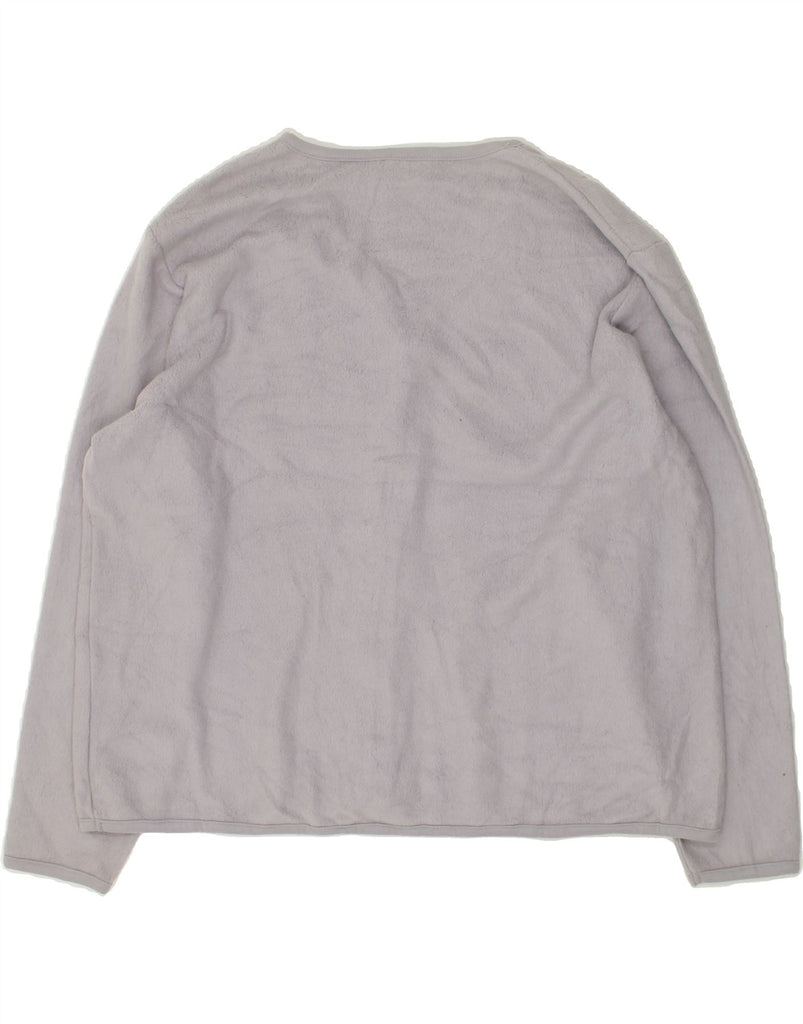 L.L.BEAN Womens Fleece Cardigan Sweater UK 18 XL Grey Cotton | Vintage L.L.Bean | Thrift | Second-Hand L.L.Bean | Used Clothing | Messina Hembry 