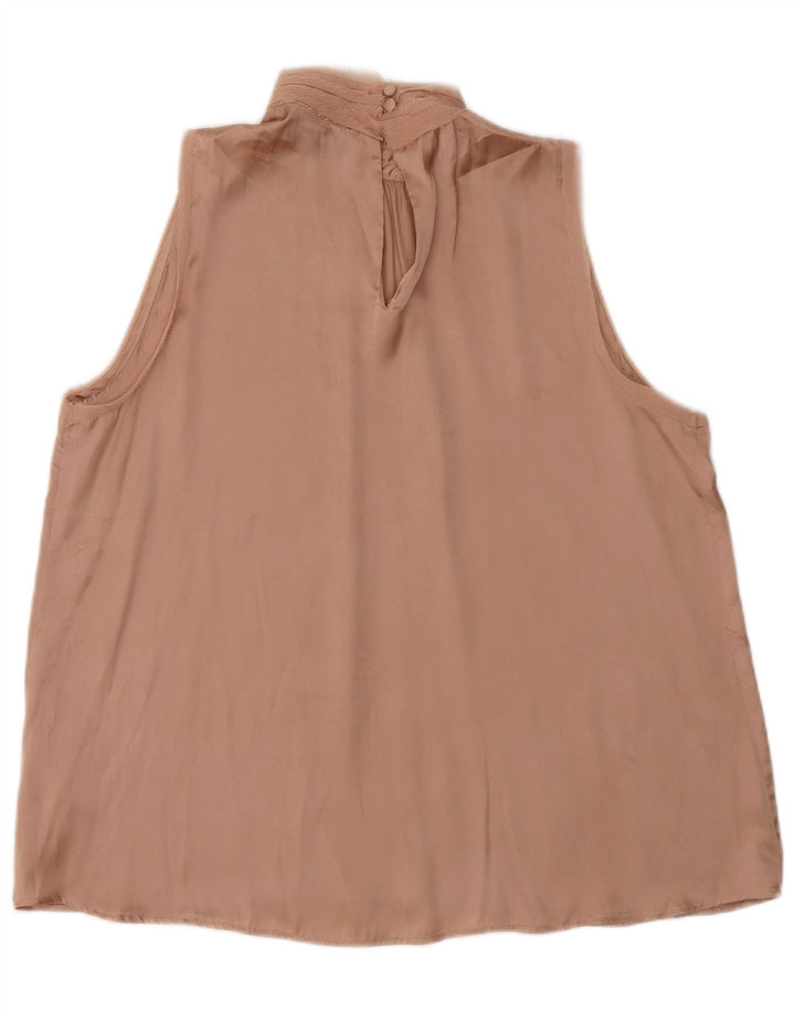 ZARA Womens Sleeveless Blouse Top UK 12 Medium Pink Polyester