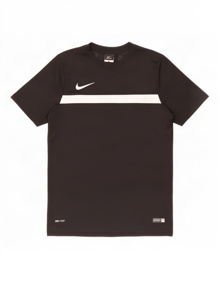 Nike Mens Dri Fit T-Shirt Top Medium Black Colourblock Polyester