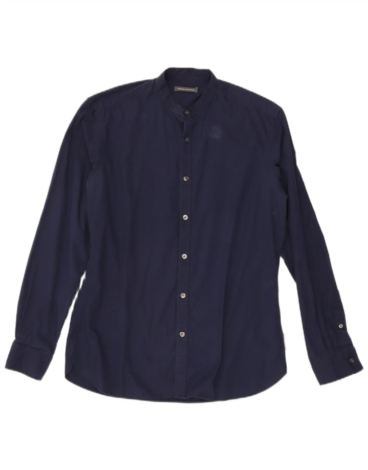 FRENCH CONNECTION Mens Shirt Medium Navy Blue Cotton