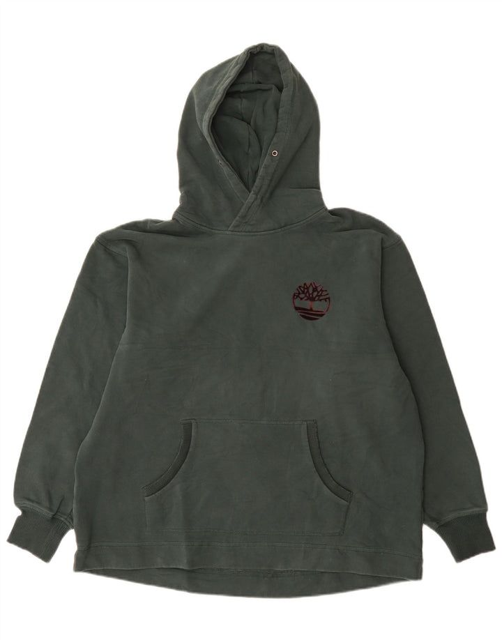 Timberland Mens Hoodie Jumper Large Green Cotton
