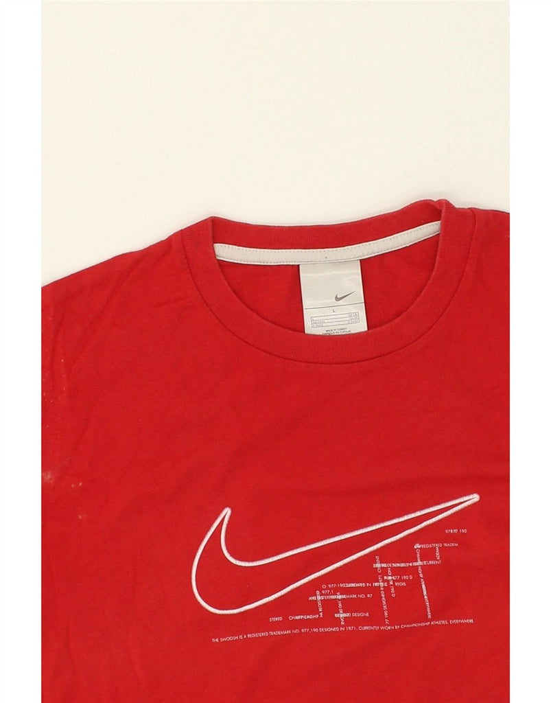 NIKE Mens Graphic T-Shirt Top Large Red Cotton | Vintage Nike | Thrift | Second-Hand Nike | Used Clothing | Messina Hembry 