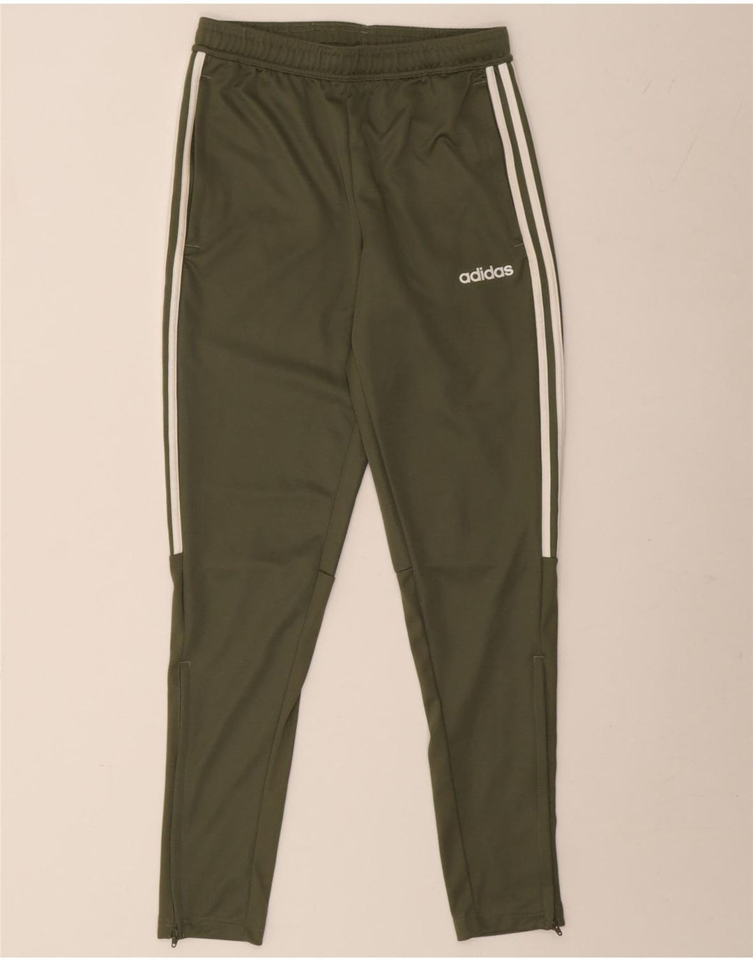 Adidas Mens Aeroready Tracksuit Trousers Small  Khaki Polyester
