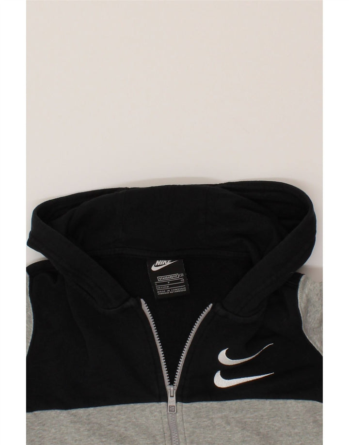 NIKE Boys Standard Fit Zip Hoodie Sweater 8-9 Years Small  Grey Vintage Nike and Second-Hand Nike from Messina Hembry 