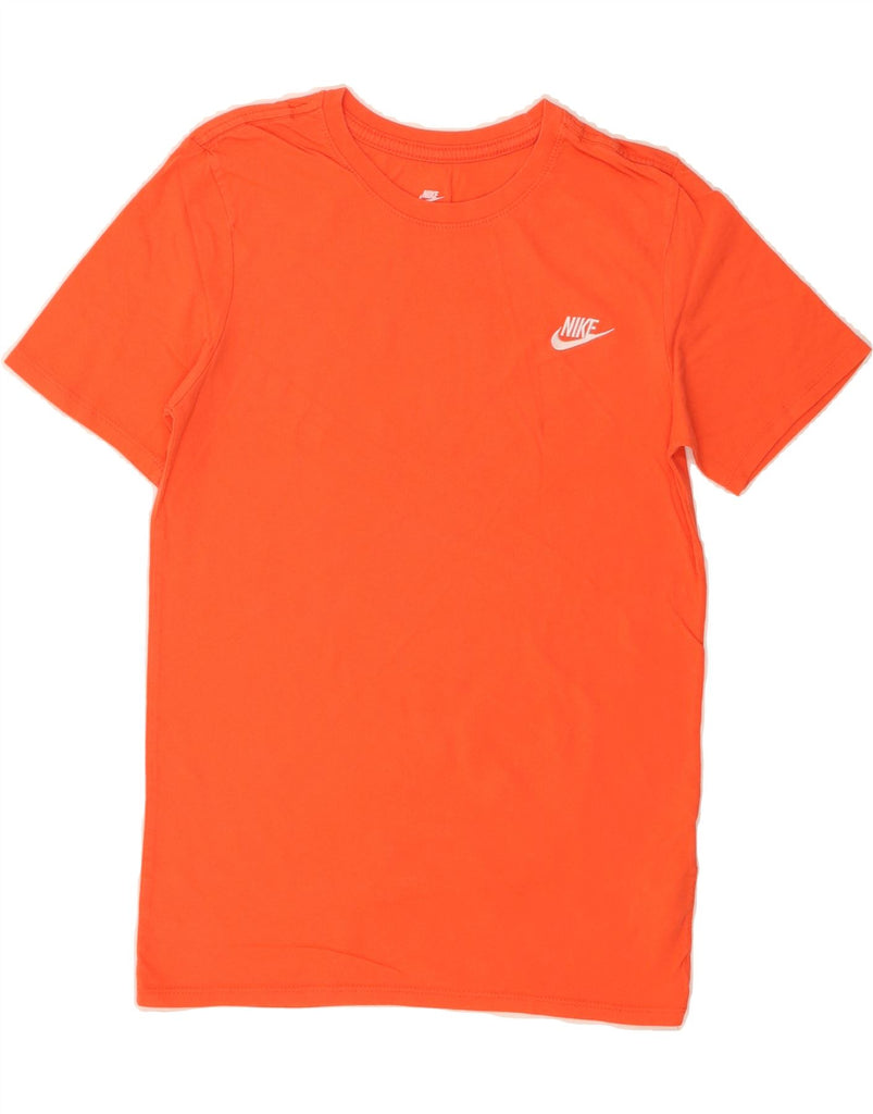 NIKE Mens Athletic Cut T-Shirt Top Small Orange Cotton Vintage Nike and Second-Hand Nike from Messina Hembry 